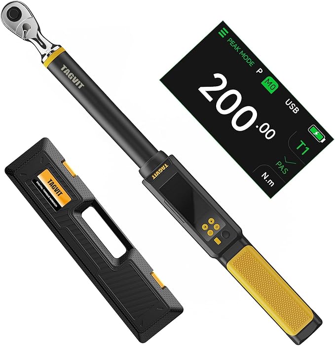 2025 New Digital Torque Wrench with Large Color Screen, Rechargeable Battery - for Automotive Repair, Bicycle Maintenance, Industrial Assembly