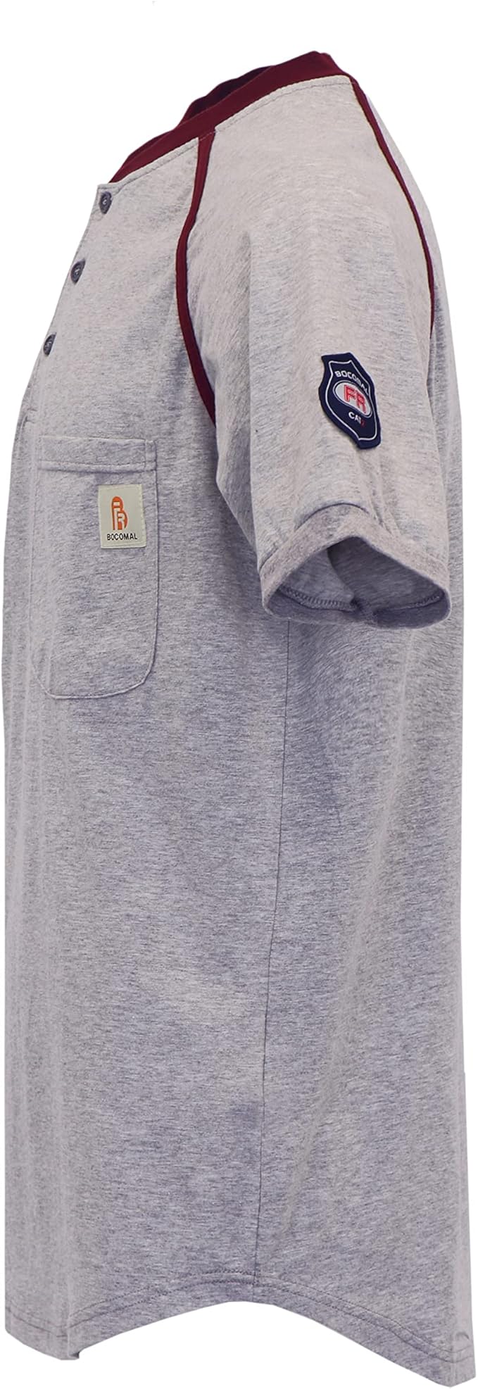 BOCOMAL FR Shirts 5.5oz Light Weight Henley and Short Sleeve Flame Resistant/Fire Retardant Clothing Shirt
