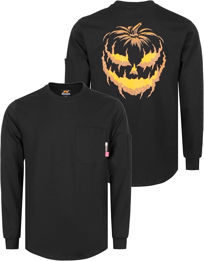 KONRECO FR Shirts for Men Crewneck 6oz Jersey Lightweight Flame Resistant Work T Shirt NFPA2112 CAT2