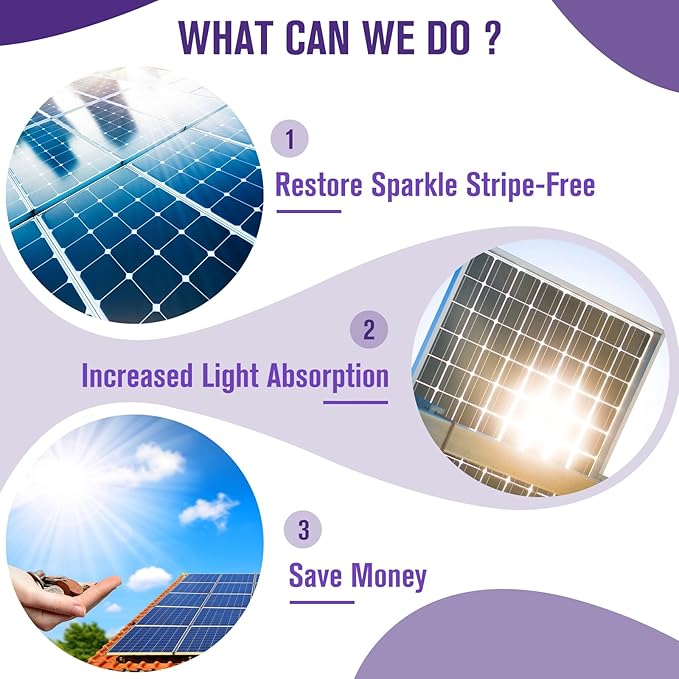 Teexpert Solar Panel Cleaner (1Gallon Makes 600 Gallons), Ultra Concentrated Glass & Solar Panel Cleaning, Pro Quick Dry Streak-Free Remove Dirt, Dust, Droppings, Fingerprints, Oils & Water Spots