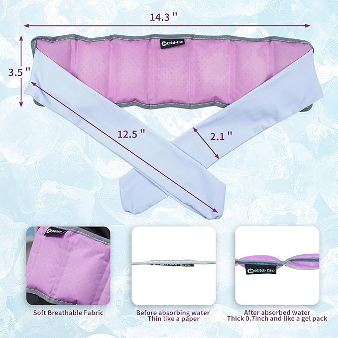 Ice Cooling Vest Neck Cooler for Hot Weather, Reusable Ice Pack Vest with Adjustable Straps, Cold Ice Jacket for Men & Women