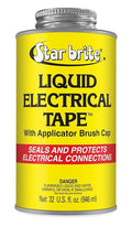 STAR BRITE Liquid Electrical Tape - Superior Adhesion & Flexible Protection for Frayed Cables, Terminals & Electric Splices - Red - 32 OZ (084135)