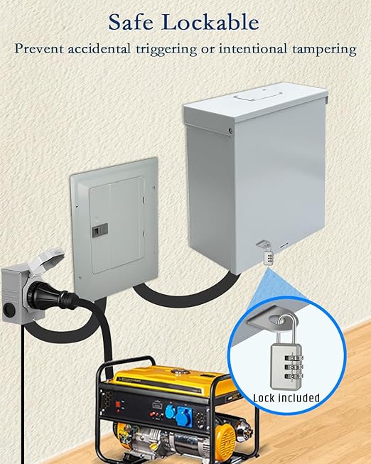 63A Automatic Transfer Switch for Generator, 3P, 120/240V Dual Power Generator Transfer Switch Meeting NEMA 3R Standards for Outdoor and Indoor