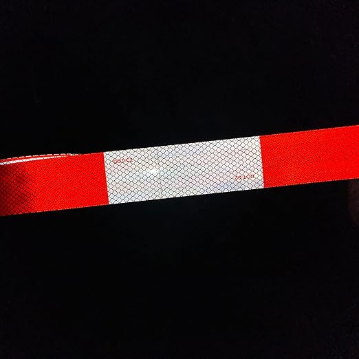 SWRT DOT-C2 Reflective Tape - 2 Inch x 100 Feet, Red & White, Waterproof, Strong Adhesive, Reflector Tape for Vehicles, Trailers, Boats & Signs
