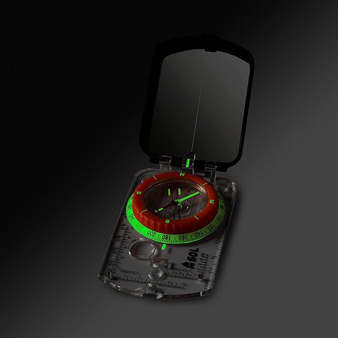 S.O.L. Survive Outdoors Longer Sighting Compass with Signaling Mirror