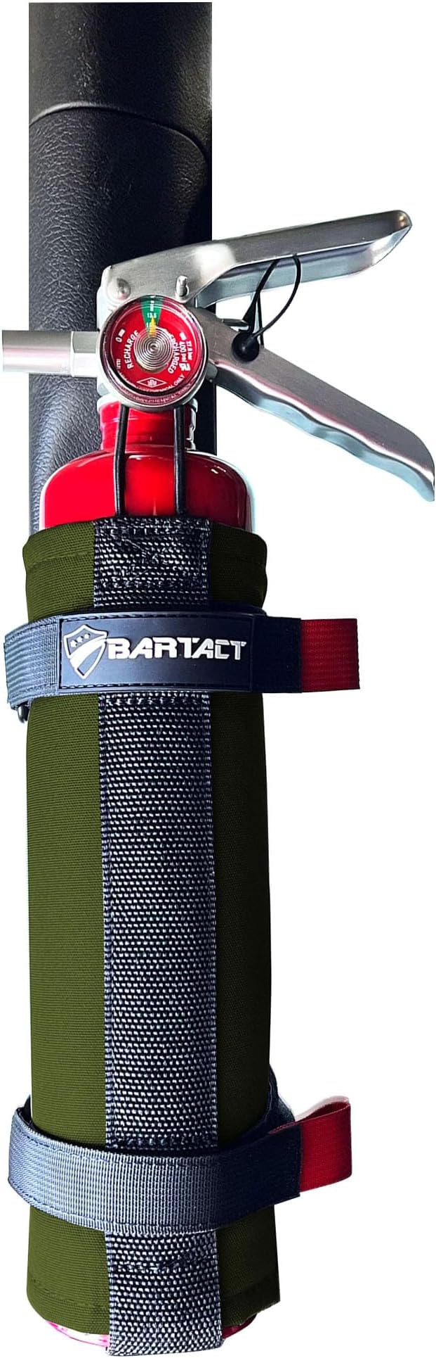 Bartact - 2.5 lb Roll Bar Fire Extinguisher Mount for Vehicle Holder, Adjustable Fire Extinguisher Holder Mount, US Made Universal Vehicle Fire Extinguisher Holder Fits All Roll Bars (Olive)