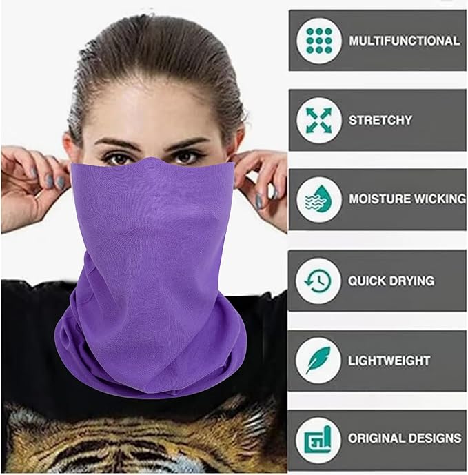 Neck Gaiter Masks Tube Scarf,Seamless Bandanas Buffs Gators,Ourdoor Face Mask Face Covering Multi Headwear