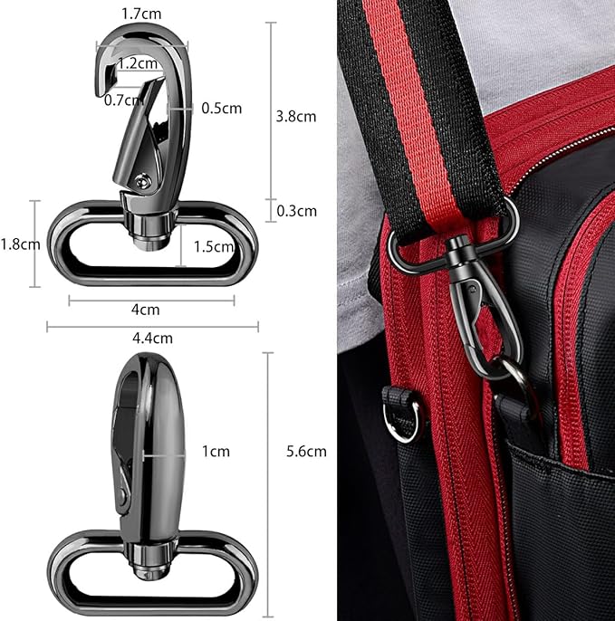 ZINZ Shoulder Strap 78" Belt with Neoprene Thick Padded, Universal Bag Strap with Double Adjustable Buckles and Metal Swivel Hooks,Ideal for Individuals 5'11" and Taller,Gray