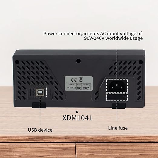 OWON XDM1041 Portable Digital Multimeter,3.5in Desktop Digital Multimeters, 55000 Counts LCD True RMS Temperature Tester Meter for Instruments and Laboratories, Factories