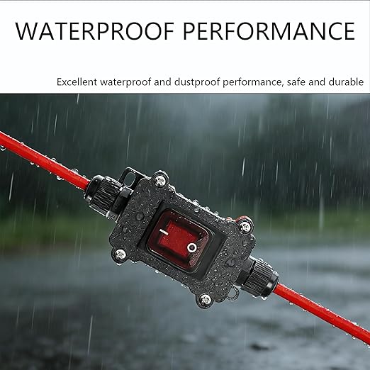 Series Switch DC 12V-24V Dual-Pole Single-Throw Bidirectional Wiring Switch DC Waterproof IP67-Rated Series Switch Suitable for RVs, Cars, Motorcycles, and Other Applications