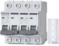 Manual Transfer Switch, 63 Amp 120V/240V AC Dual 2-Pole DIN Rail Mount RV Transfer Switch, Single-Side Interlock Circuit Breaker MTS D2P C63