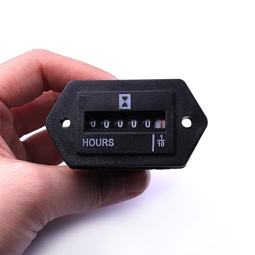 Atoplee 10v -80v Hour Meter Gauge Rectangular Boat Truck Tractor SYS-1 DC Diesel Outboard Engine Hour Meter