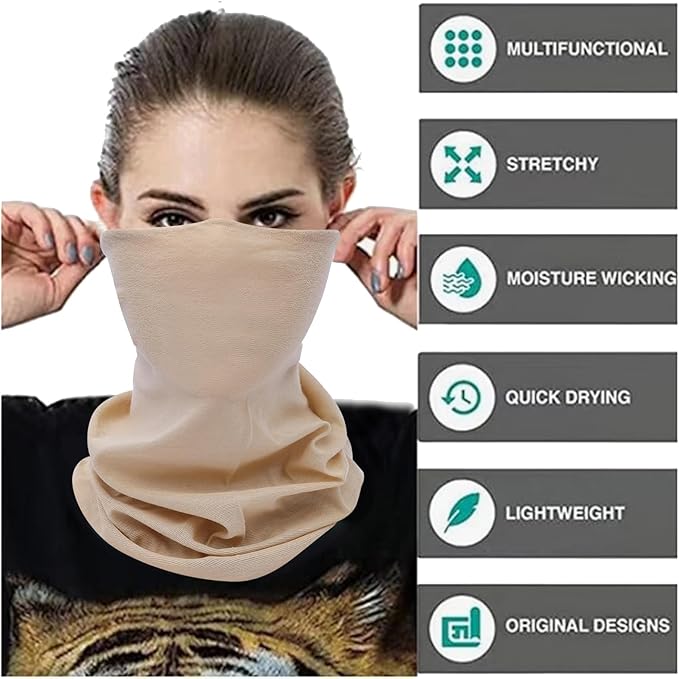 Neck Gaiter Masks Tube Scarf,Seamless Bandanas Buffs Gators,Ourdoor Face Mask Face Covering Multi Headwear