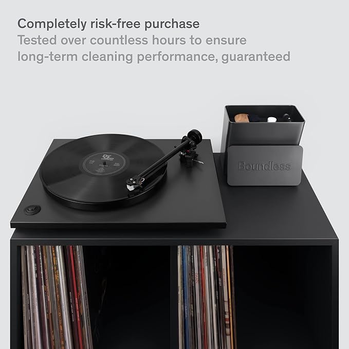 Boundless Audio Vinyl Record Cleaning Kit - 5-in-1 Vinyl Cleaner Kit Includes Record Brush, Stylus Cleaner, Cleaning Solution, Nylon Brush & Metal Case