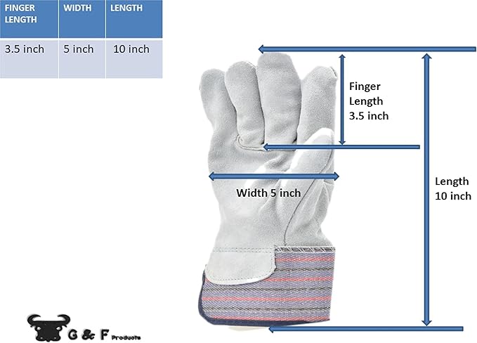 5015 60 Pair Pack Leather palm work gloves cowhide leather suede finish, single or double palm, 100% Leather and 100% Cotton Back, Grey