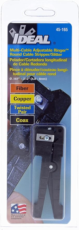 IDEAL Electrical 45-165 Cable Stripper,3/16 to 5/16 in Round Cables