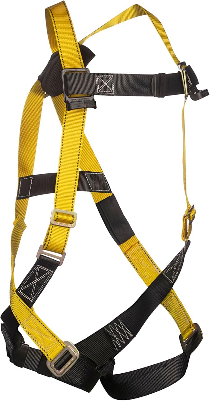 Guardian 01700 Economy Harness – Full Body Fall Protection with Pass-Through Chest & Leg Buckles | Lightweight Adjustable Design | OSHA and ANSI Compliant