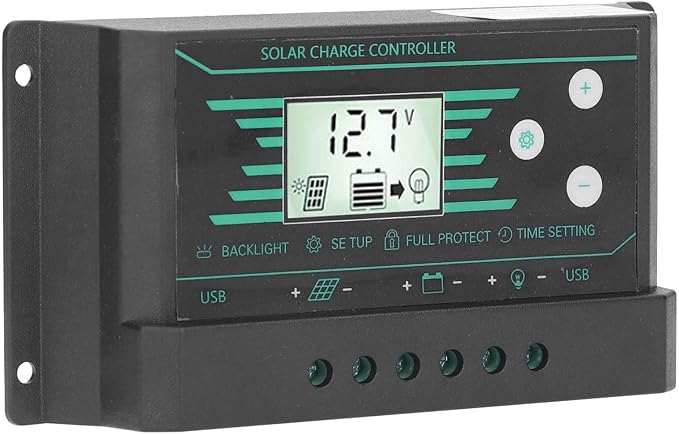 Solar Charge Controller 30A 12V/24V PWM with LCD Display USB Output for Solar Panel Battery and Lighting System(z30)