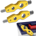 Car Battery Terminal Cleaning Brush, 4 in 1 Auto Battery Terminal Cleaning Tools, Copper Pipes Cleaner Brush Tool, Universal Battery Terminals Machine Parts Cleaning Tool (Yellow, 2PCS)