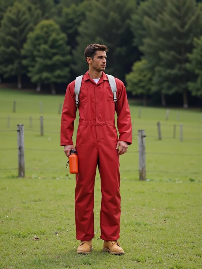 MCJC Coveralls for Men Adult Jumpsuit Coveralls Mechanic Work Uniform Halloween Horror Killer Costume