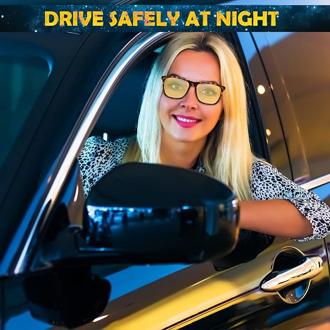 DUCO Polarized Night Vision Glasses for Men and Women Yellow Safety Driving Glasses with UV Protection and Anti Glare