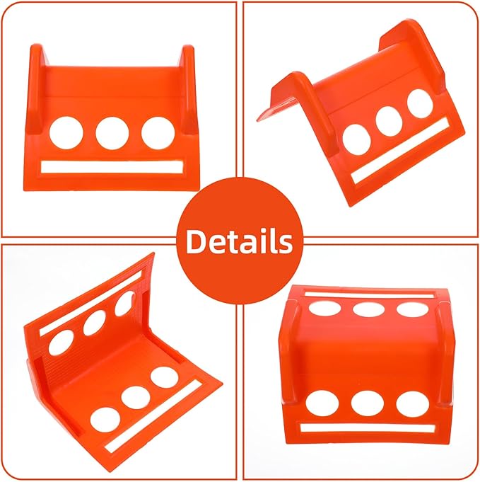20 Pack Orange Flatbed Edge Protectors Corner Protectors for Up to 4 Inch Straps, Reusable Plastic Edge Guards for Box Truck and Flatbed Loads