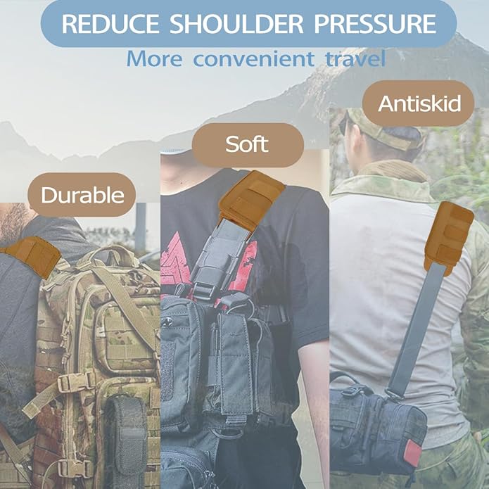 ZINMARK 2Pcs Thick Cushioned Shoulder Pads, Anti-Slip Design and Breathable Mesh Pads for Shoulder Strap,Soft and Comfortable