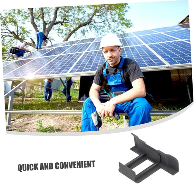BESPORTBLE 12pcs Solar Panel Drainage Clips Efficient Water Guide Clamp for Photovoltaic Module Maintenance Durable Construction for Easy Installation and Mud Removal