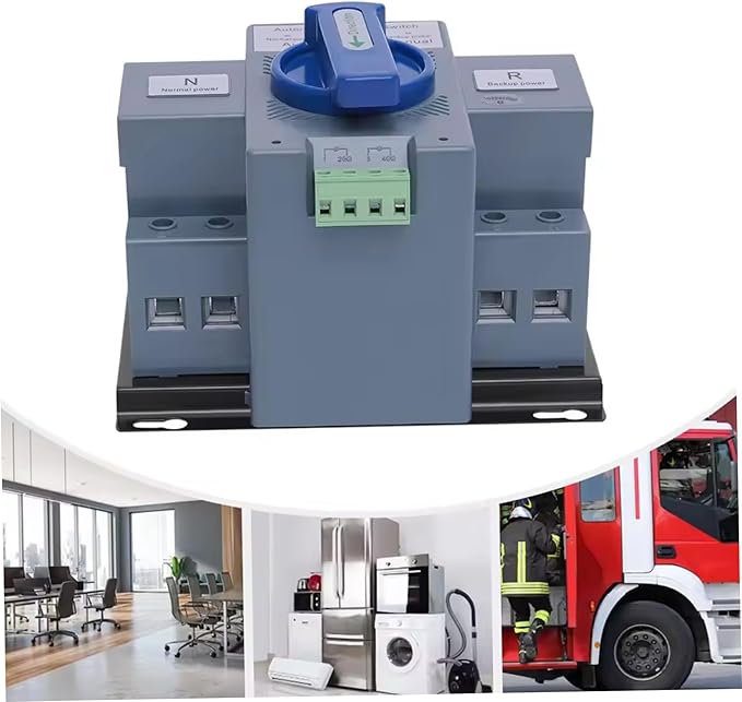 Automatic Transfer Switch, 110V Dual Power Generator Transfer Switch 50HZ/60HZ, Electronic Power Circuit Breaker