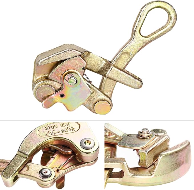 Cable Grip Wire Gripper Steel Cable Puller Tool for Wire Rope,Pulling 2204 Lbs(1 Ton)