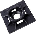 Gardner Bender 45-MBUVB Cable Tie Mounting Base, 1 inch x 1 inch, Screw and Adhesive Back, Electrical Wire and Cord Management, Nylon Zip Tie, 5 Pk, UV Resistant Black