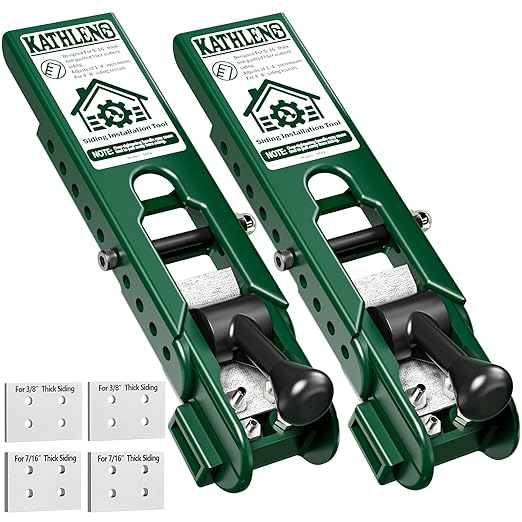 Pro Siding Installation Tools, Siding Gauge Tools, Adjustable Reveal, Heavy-Duty Polycarbonate Build with Non-Slip Pads, Fits 5/16", 3/8", 7/16" Boards – 2 Pack