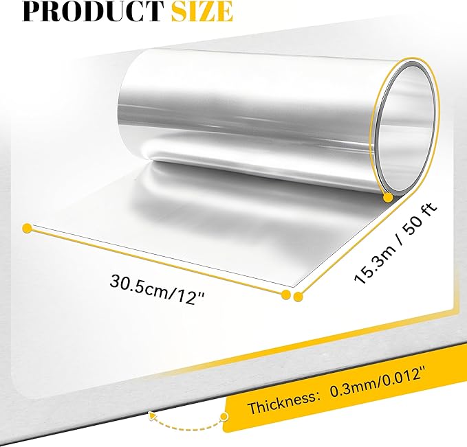 12'' x 50' Aluminum Flashing Roll, 0.3mm Thickness Metal Roof Flashing Roofing Panels for Sealing Windows Doors Siding Roofing Stains Moss and Mildew Prevention