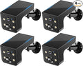Solar Outdoor Wireless Camera 4 PCS - 2K HD, AI Motion Detection, Easy Setup, WiFi, Color Night,Outdoor Surveillance for Yard & Driveway, Black