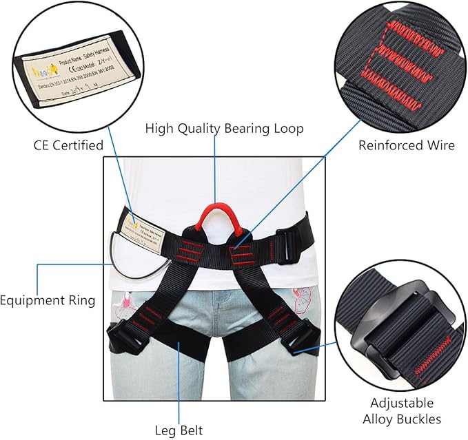 Climbing, Rock Climbing, Half Body for Rappelling Fire Rescuing Tree Climbing Gear