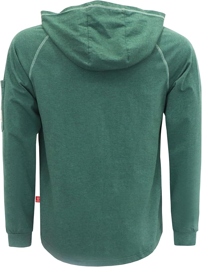 BOCOMAL FR Hooded T Shirts Heather Series 6oz Flame Resistant NFPA2112 CAT2 Fire Retardant Hoodies Work Shirt