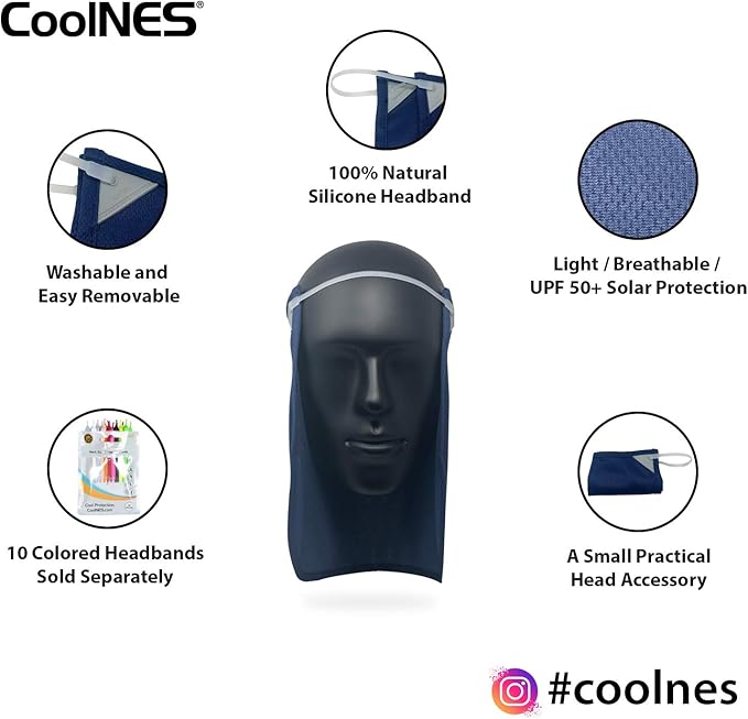 CoolNES - UV Sun Protection Neck Drape Adjustable Multifunctional 2 in 1 Face Covering for Outdoor Fishing - Unisex