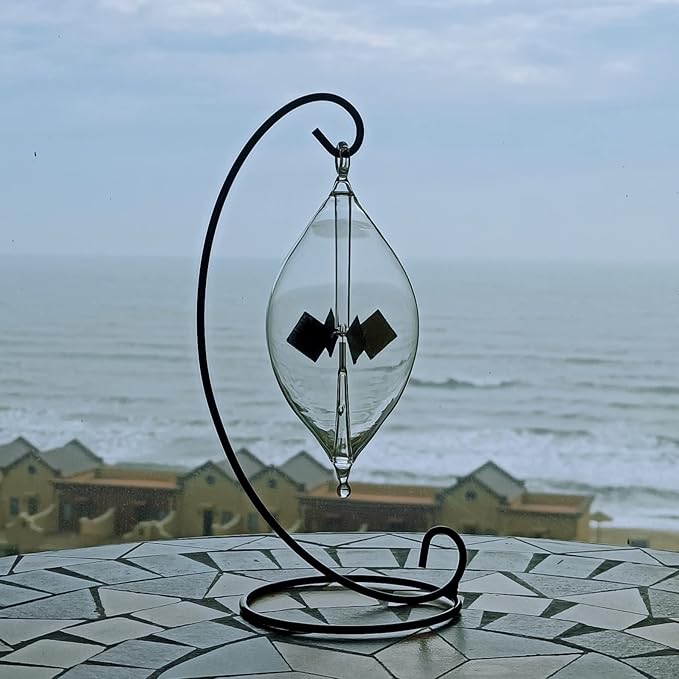 Transparent Solar Power Crookes Radiometer Metal Frame Sun Light Energy Spinning Vanes Glass Windmill Gift Home Desk Decoration