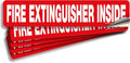 iSYFIX Fire Extinguisher Inside Sticker Sign – 5 Pack 12x2.5 Inch – Self-Adhesive Vinyl Decals, Laminated for UV, Weather, Scratch, Fade Resistance, for Cars, Trucks, Trailers, Rv's and Vehicles