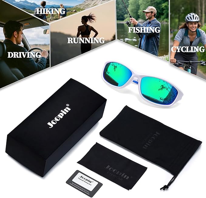 Joopin Sports Sunglasses Polarized UV400 Protection Wrap Around Sun Glasses Shades for Men Women