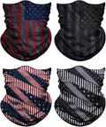 4Pack Neck Gaiter for Men Women Face Cover Mask Head Wrap Balaclava Headwear Bandana Headband Magic Scarf