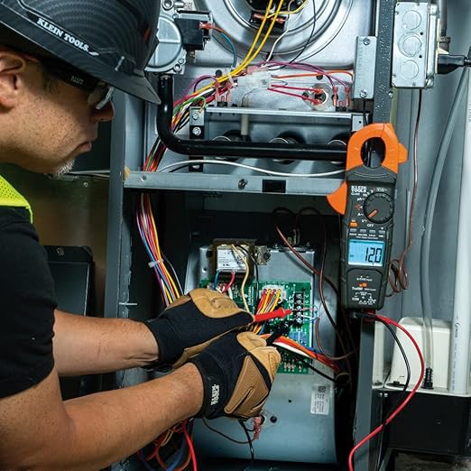 Klein Tools CL445 HVAC Clamp Meter, Auto-Ranging TRMS, NCVT, Measures Voltage, Current, Temperature, Micro Amps, InRush and More