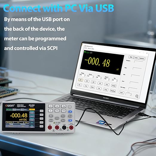 XDM1041 Multimeter, Digital Multimeter with AC/DC Voltage and Current Measurement Ups to 1000V and 10A Multi Tester Portable Multifunctional Electronic Instrument