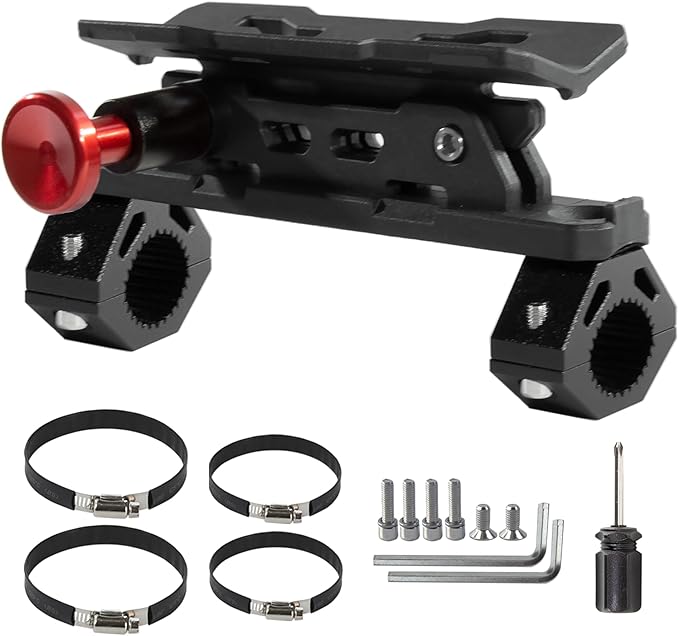 ATV Motorcycle Fire Extinguisher Bracket - Quick Release Fire Extinguisher Holder Mount - Universal 7/8" to 9/8" Handlebar Compatible with Yamaha/Polaris, Honda/Can-Am/Kawasaki - Secure Extinguisher