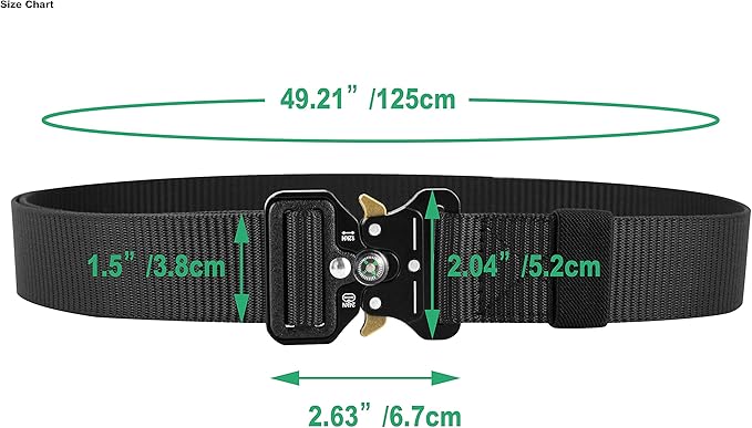 DOOPAI Tactical Belt for Men, 3Pack Military Nylon Web with Heavy Duty Quick Release Metal Buckle
