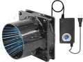 120mm 12V Axial Exhaust Duct Fan with 4" Flange Adapter Variable Speed Controller Moisture-Proof for 3D Printer Enclosure Laser Engraver Soldering Fume Extractor Grow Tents & Workshop Ventilation