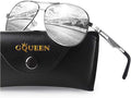 GQUEEN Classic Military Style Pilot Polarized Sunglasses Spring Hinges Al-Mg for mens womens MOS1