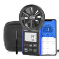 AIOMEST Anemometer Bluetooth, Handheld Wind Speed Gauge Meter w/Atmospheric Pressure, Temp, RH, Dew Point Temp, Wind Chill Measurement for Climbing Drone HVAC, AI-6000WM-APP