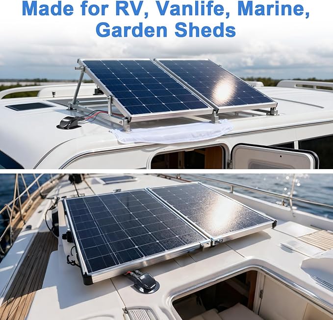 Solar Cable Entry Gland with 10ft 10AWG Solar Extension Cable Compatible with MC4, Weatherproof Roof Cable Entry Housing for RV Camper Van Boat Shed Garage