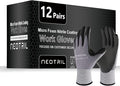 Safety Work Gloves MicroFoam Nitrile Coated-3/6/12/36 Pairs,Breathable Nylon Working Gloves for Men Women